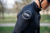Maillot ciclista de manga larga Essential para hombre - Negro