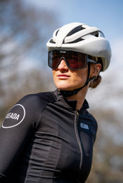 Maillot ciclista de manga larga Essential para mujer - Negro