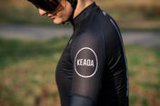 Maillot ciclista de manga corta Essential para mujer - Negro