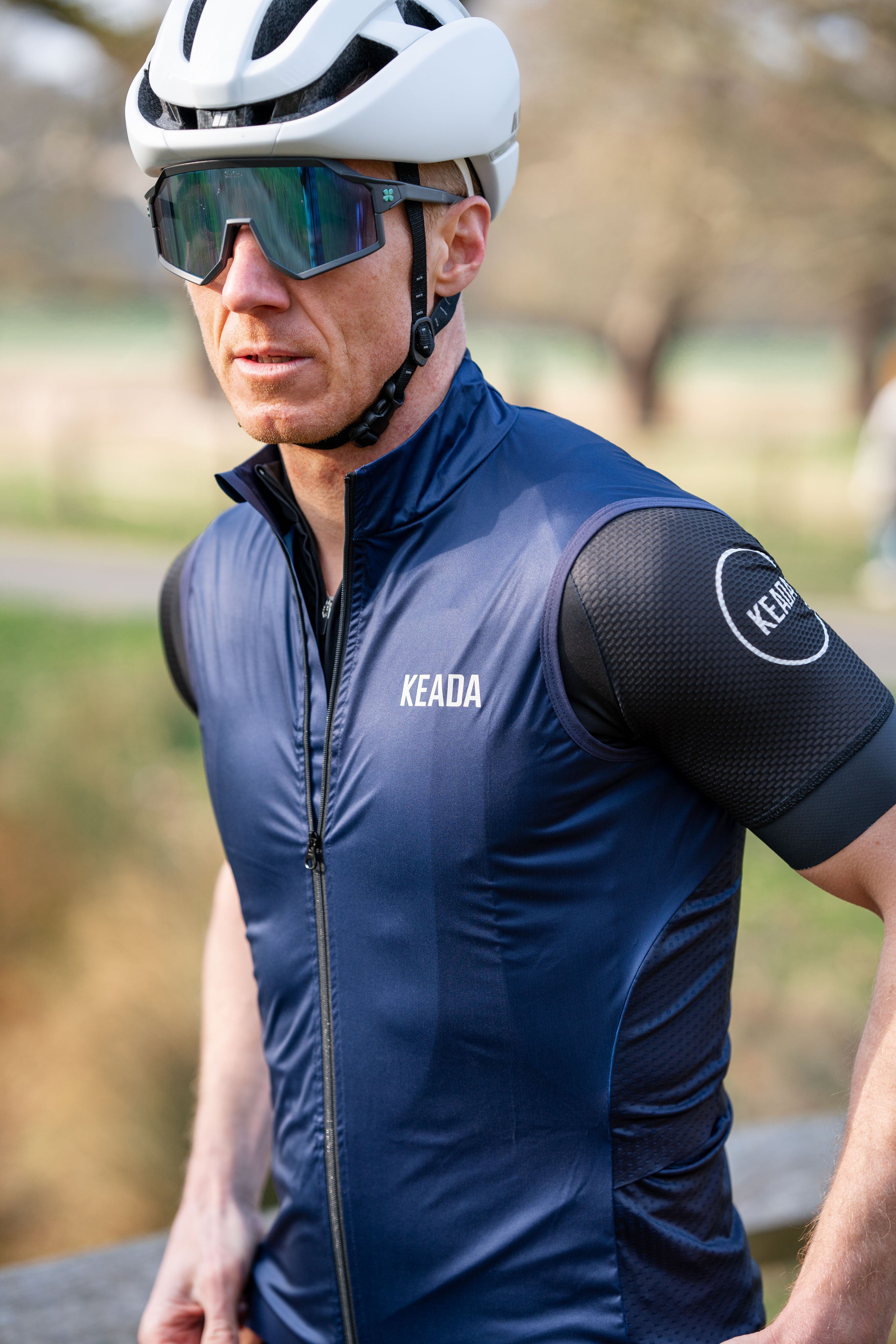 Chaleco de ciclismo Essential para hombre - Azul marino
