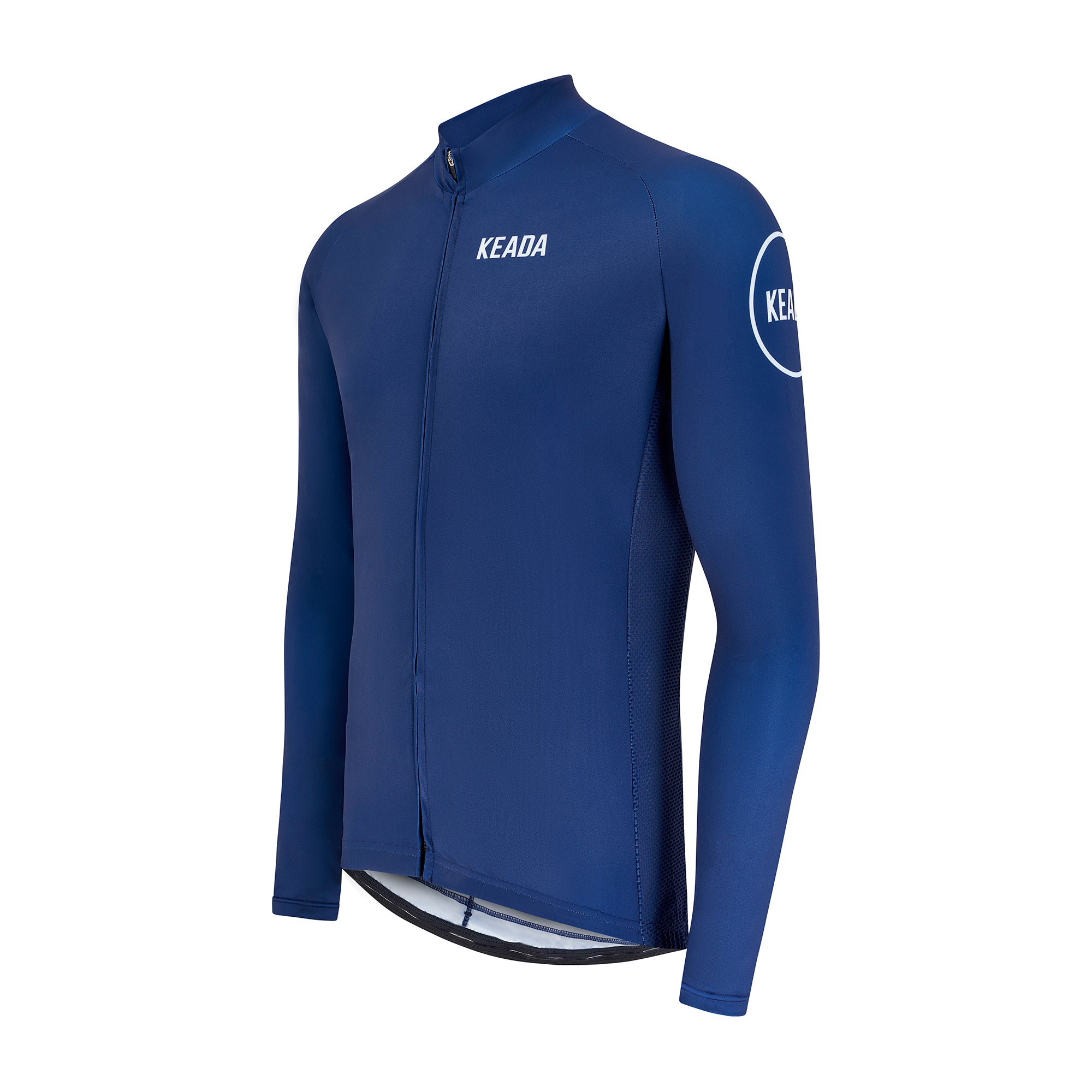 Maillot ciclista de manga larga Essential para mujer - Azul marino