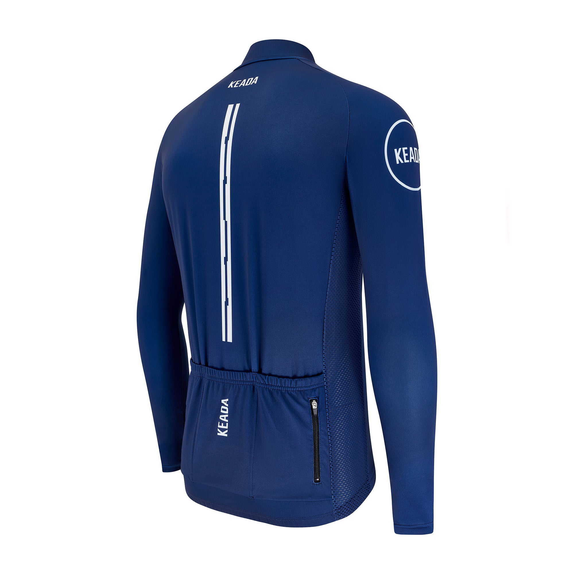 Maillot ciclista de manga larga Essential para mujer - Azul marino