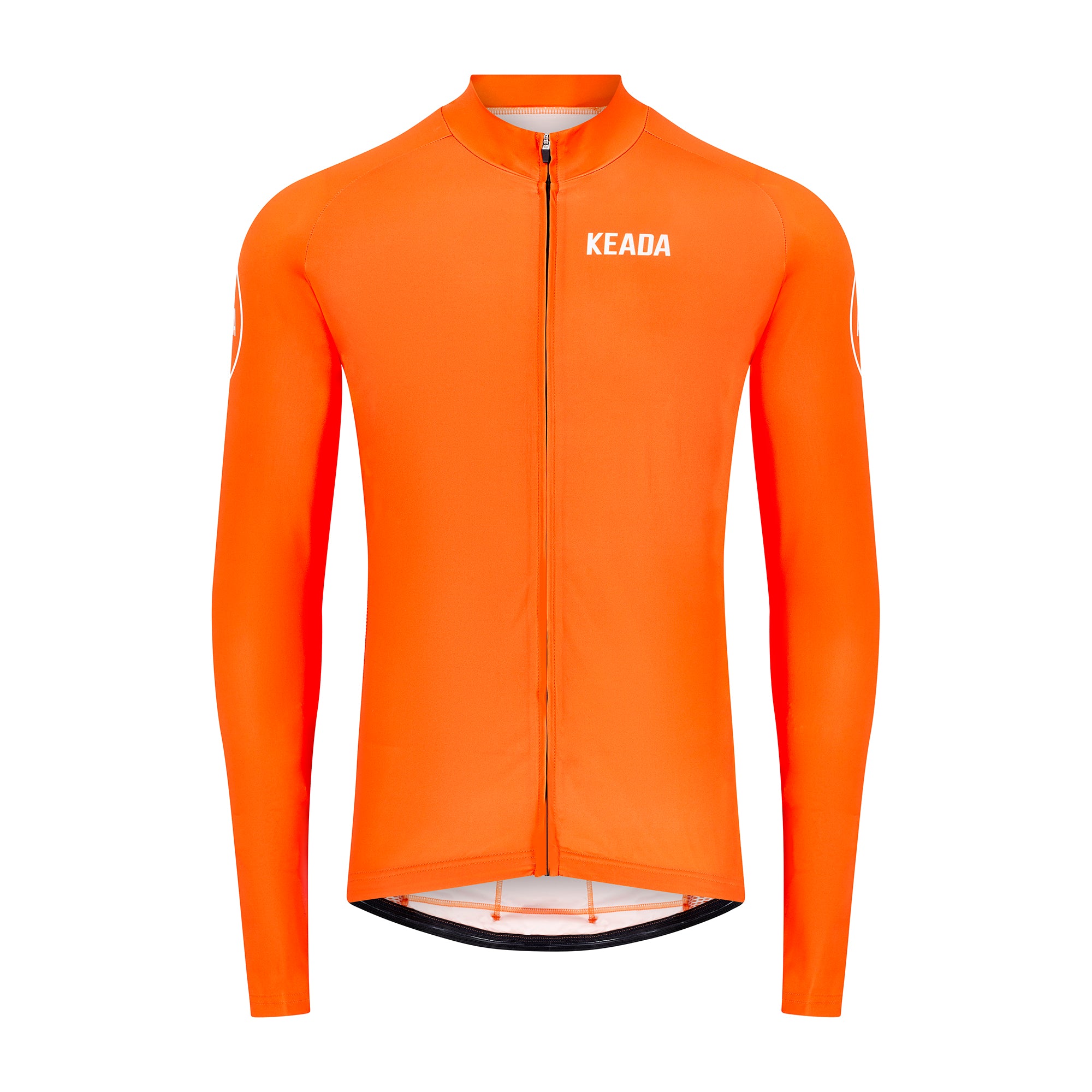 Maillot de cyclisme essentiel à manches longues pour hommes Orange