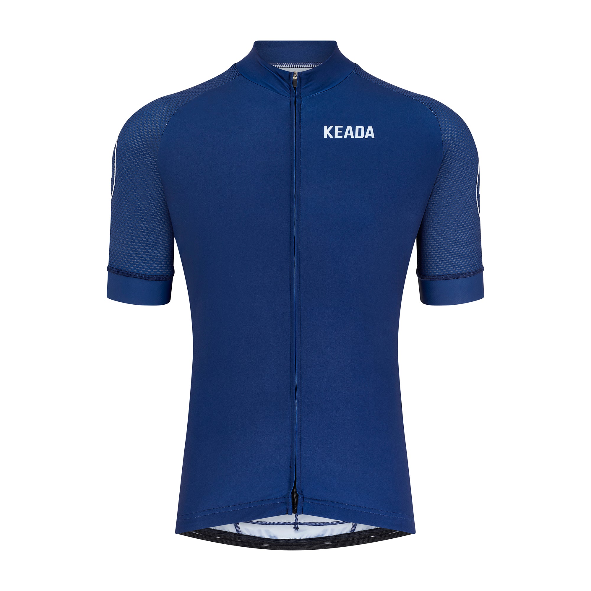 Maillot ciclista de manga corta Essential para mujer - Azul marino