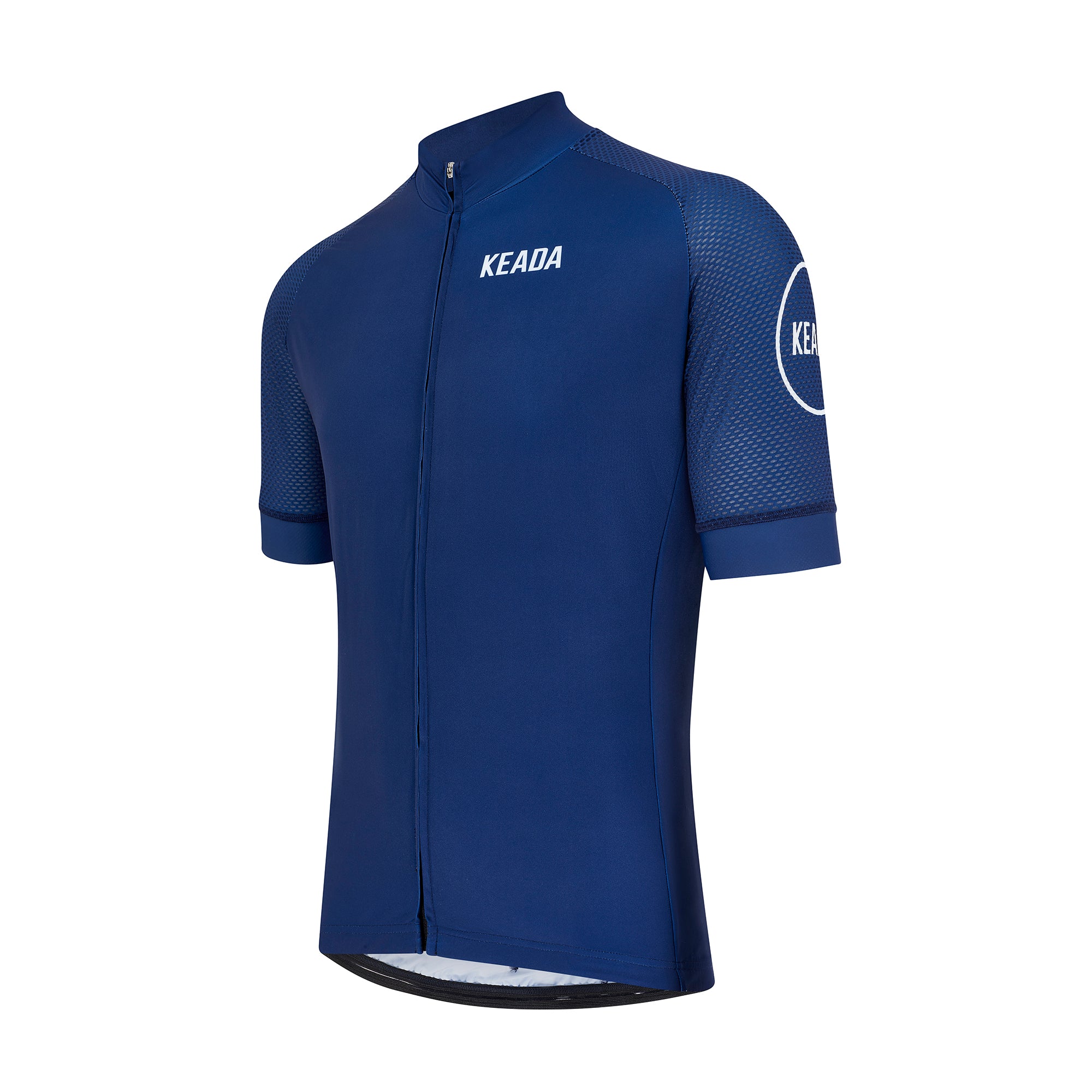 Maillot ciclista de manga corta Essential para mujer - Azul marino