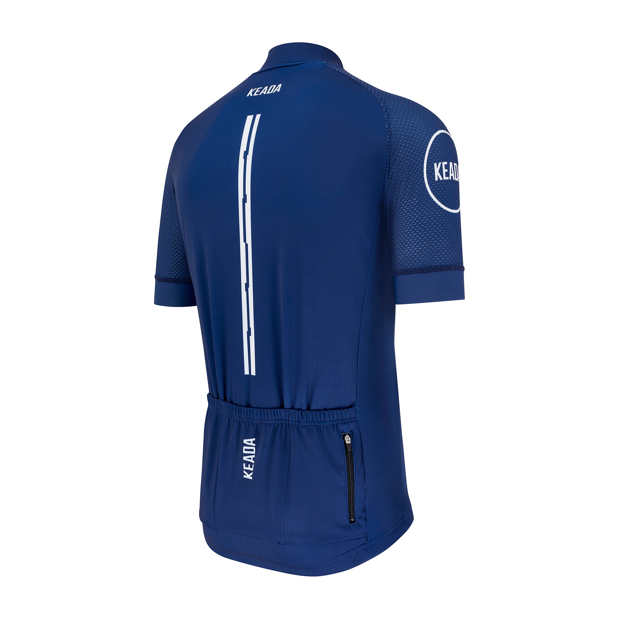 Maillot ciclista de manga corta Essential para mujer - Azul marino