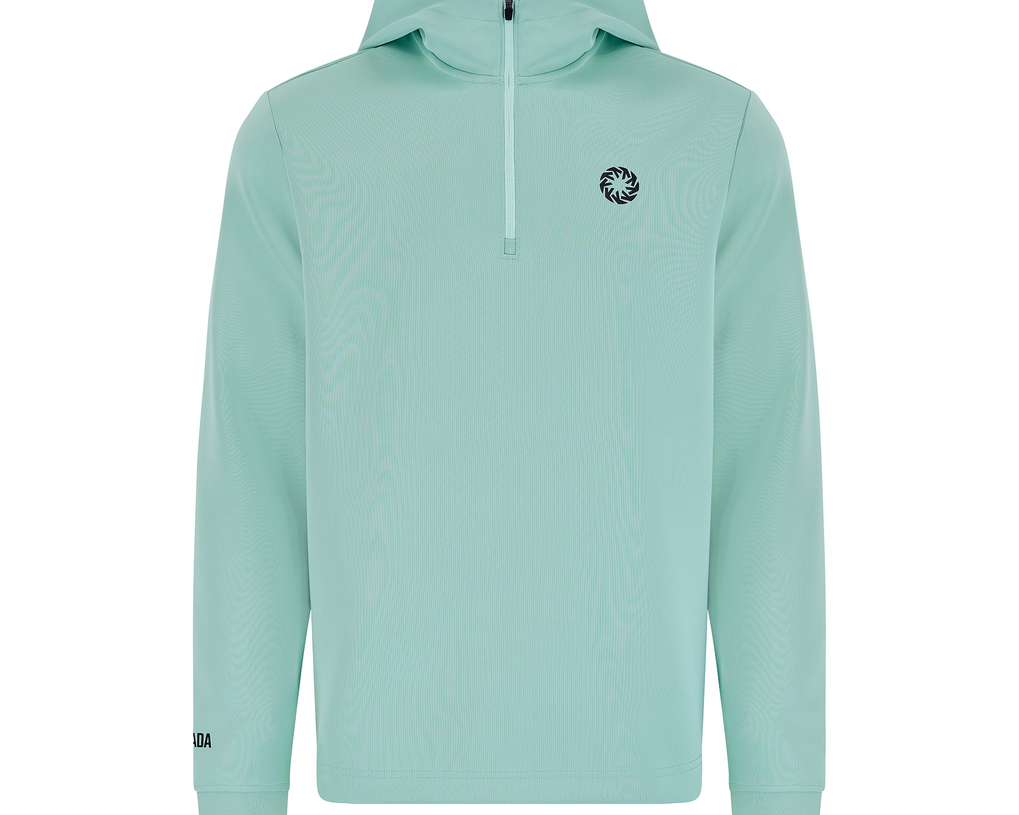 Man wearing Keada mint training hoodie
