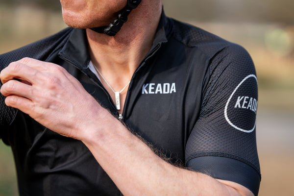Maillot de cyclisme essentiel à manches courtes pour hommes - Noir
