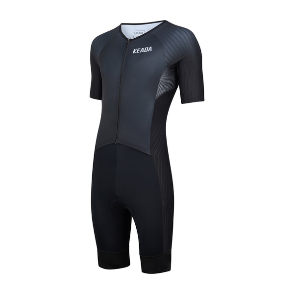 Essential Trisuit - Men's Sleeved Trisuit Black