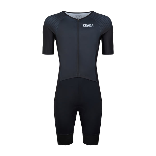 Essential Trisuit - Men's Sleeved Trisuit Black