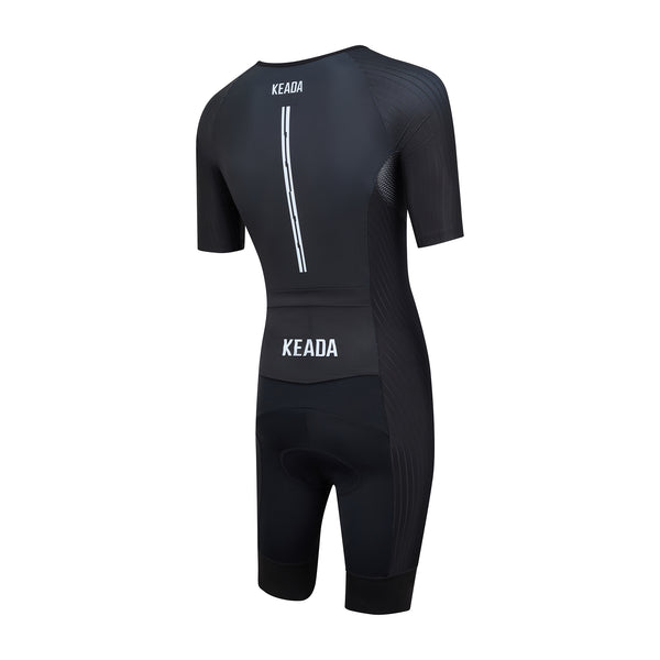 Essential Trisuit - Men's Sleeved Trisuit Black