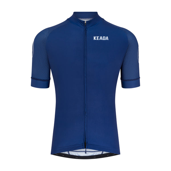 Maillot de cyclisme essentiel à manches courtes pour hommes - Marine